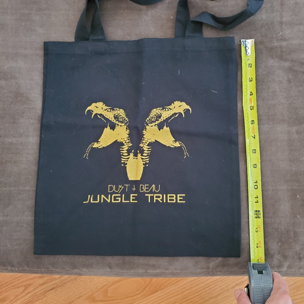 Bundle 3 black totes - Dust & Beau Jungle Tribe snake bite gold & white, tokyo - Picture 6 of 8